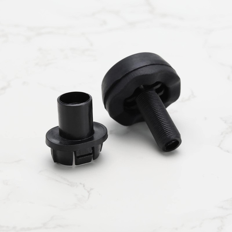 Be In Your Mind 2 Pcs Black Rubber Bonnet Stopper
