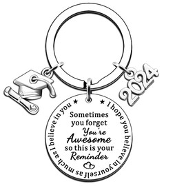 JMIMO Graduation Gifts for Her Him 2024 Inspirational Gifts for Women Men Seniors Students Keyring Graduation Masters Nurses Students from College Medical Class Of 2024 Gifts