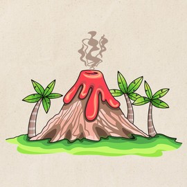 CafePress VOLCANO Tote Bag Reusable Natural Beige Canvas Shopping Bag