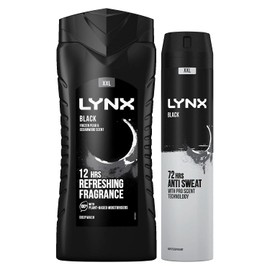 Lynx 12 Hour Refreshing Black Shower Gel, 500 with Lynx 72 Hour Black Antiperspirant 250ml Leaving you smelling great, Dermatologically Tested, Keep Smelling Irresistible!