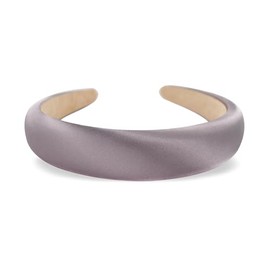 axy Headband made of padded silk fabric in elegant festive colours, beautiful women's headband, hair accessory, hair band, HRK2Ro (grey purple)