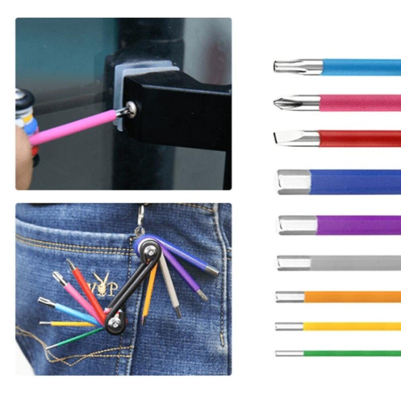 DANYANGY Multicolour Allen Key Set Folding Hex Key Set Multi-Function