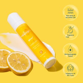 Aqualogica Aqualogica Glow+ Dewy Face Sunscreen with SPF 50+ & PA+++ | Blue Light Protection & No White Cast | Helps Give Glowing Skin with Papaya & Vitamin C | 1.76 Oz/50g