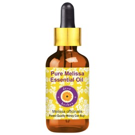 Deve Herbes Pure Melissa Officinalis Essential Oil with Glass Dropper Steam Distilled 10ml (0.33 oz)