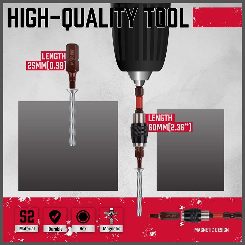 Premium 25-Piece Allen Key Drill Bit Set - Durable Allen