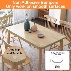 Glass Table Top Anti Slip Pads - Glass Table Top Bumpers, 20PCS 1 inch Non Adhesive Large