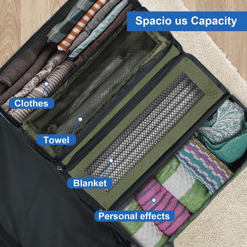 Olosar Suitcase Organizer, Travel Luggage Organizer Portable Hanging Travel Shelves