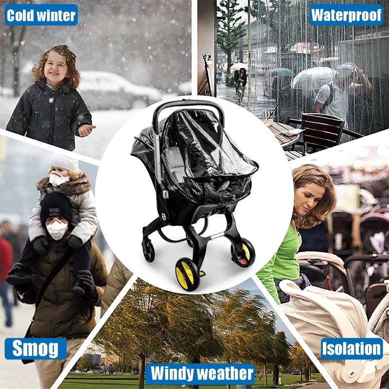 Car Seat Rain Cover,Food Grade EVA,Universal Baby Stroller Accessory for