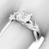 Sterling Silver Twisted Willow Vine 1.0CT Simulated Diamond Engagement Ring