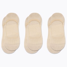 Merrell Unisex adults Men's and Women's Lightweight Liner - Unisex 3 Pair Pack Arch Support Heel Gripper Sock, Beige, Small US