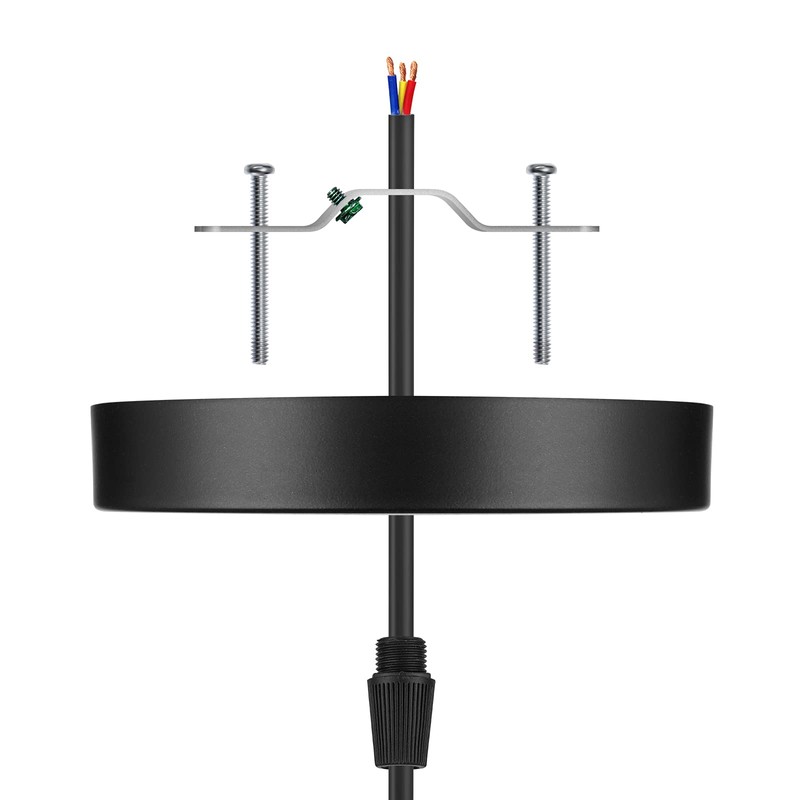 Canomo 6 Inch Black Ceiling Lighting Canopy Kit Ceiling Plate