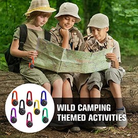 TOODOO Compass Keychain for Kids Adventure Camping Small Keychain Belt Clips with Holes Compass Metal Buckle Outdoor Camping Party Favors