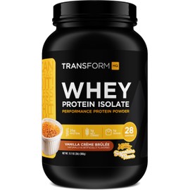 TransformHQ TransformHQ Whey Protein Isolate (WPI) Vanilla Creme Brulee Flavored 28 Servings - Preformance Protein Powder