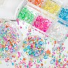 JERCLITY 3 Boxes Mermaid Bubble Beads Bubble Nail Charms Macaron