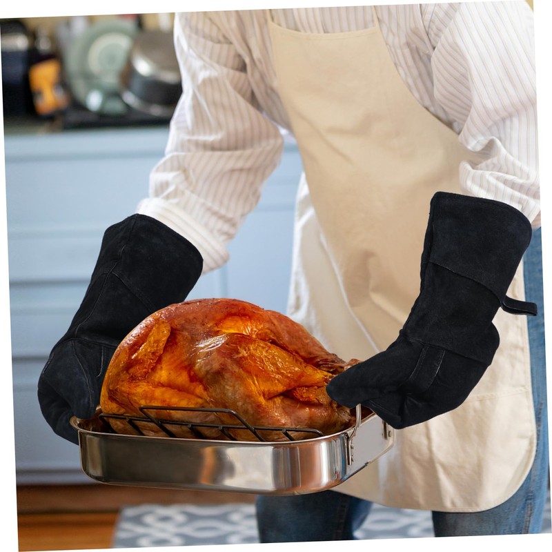 SHOWERORO Superior Heat Resistant Gloves 1 Pair Fireproof Insulated Welding