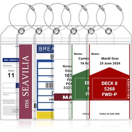 6 paquetes de etiquetas para equipaje de viaje y crucero de SEAVILIA para NCL, Princess, Carnival, Royal Caribbean y Celebrity Cruise Ships