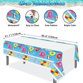 Hegbolke 4 Pack Sage Greenery Leaves Eucalyptus Leaf Table Covers - 220x130cm Sage Greenery Oh Baby Tablecloths, for Baby Shower Party Home Birthday Wedding Table Decor