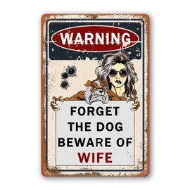 Man Cave Decor Garage Signs For Men Metal Bar Signs Man Cave Sign Funny Bar Signs Garage Accessories For Men Forget The Dog Beware Of Wife Tin Signs 8x12 Inch