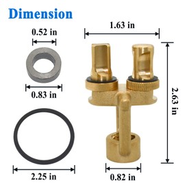 Alsoyixia 30092 Bath Yoke Replacement Part with Gasket, for Shower & Tub Valve Faucets
