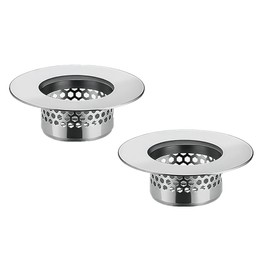 WELANGBN Bathroom Sink Strainer (2 Pack), Bathtub Drain Cover Lavatory Sink Drain Strainer Hair Catcher for Laundry Utility RV Sink, Stainless Steel Drain Filter. Fit Hole Size from 1.25" to 1.60"