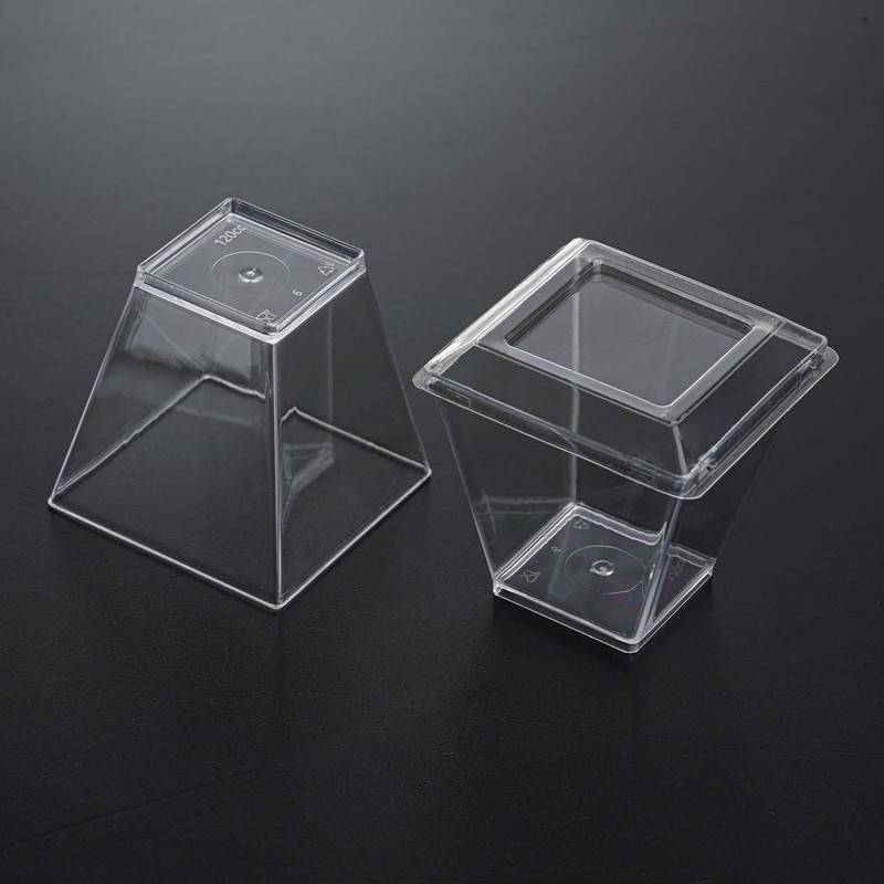 EURO CLASSIC Plastic Mini Dessert Cups/Dessert Bowls with Lids -