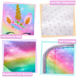 Unicorn Castle 2 Pcs Seat Belt Pads for Kids Car Seatbelt Strap Cover Harness Pad Soft Should Strap Pad,Rainbow