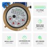 Watflow DN15 Vertical Water Meter with 1/2" NPT Couplings, Heavy