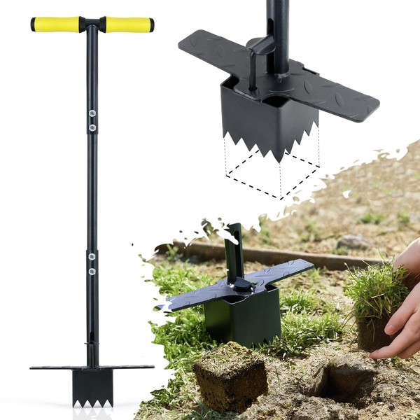 Colwelt Sod Plugger Tool 36-INCH, Grass Plug Tool 3 x