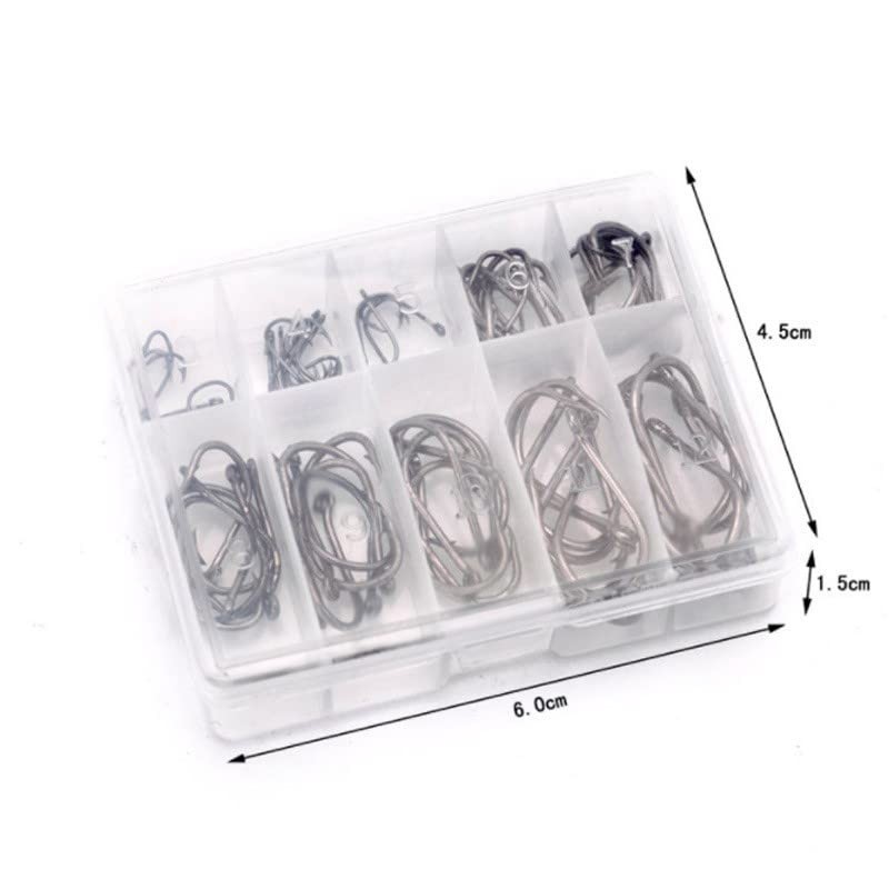 100x Chemically Sharpened Octopus Fishing Hook, Fishing Tackle 3-12# Small