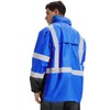 Hi Vis Rain Jacket for Men,Waterproof Class 3 Safety Rain