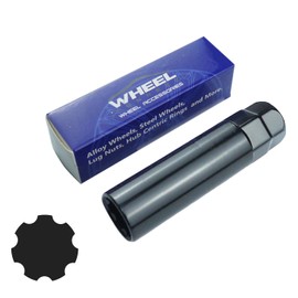 WHEEL CONNECT Lug Nuts Key for Spline Drive Lug Nuts and Bolts, 7 Points Socket ，21 mm (13/16”) & 22 mm (7/8”) Hex,Black Finish.