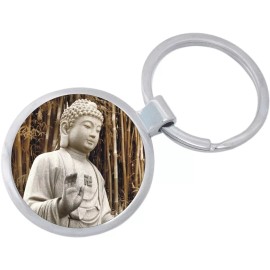 Buddha Keychain - Includes 1.25 Inch Loop for Keys or Backpack