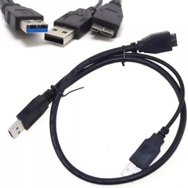 ABLEGRID 50cm USB 3.0 Y Power Data Cable Cord Lead for Seagate Portable Hard Drive Disk