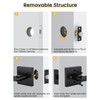 Goldenwarm Matte Black Door Handles Interior, Zinc Alloy Heavy Duty