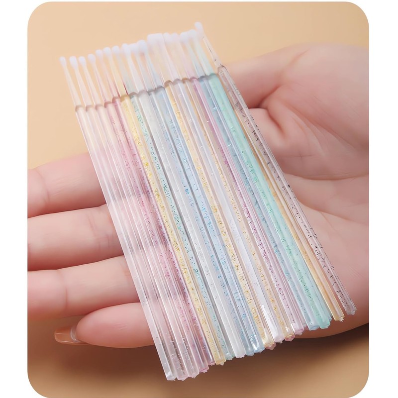 400 Microswabs - Pink Micro Applicator Brush Replacements for Eyelash