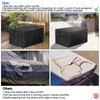 Velfree Fire Pit Cover Rectangle,32 Inch Rectangular Firepit Covers,Waterproof Gas