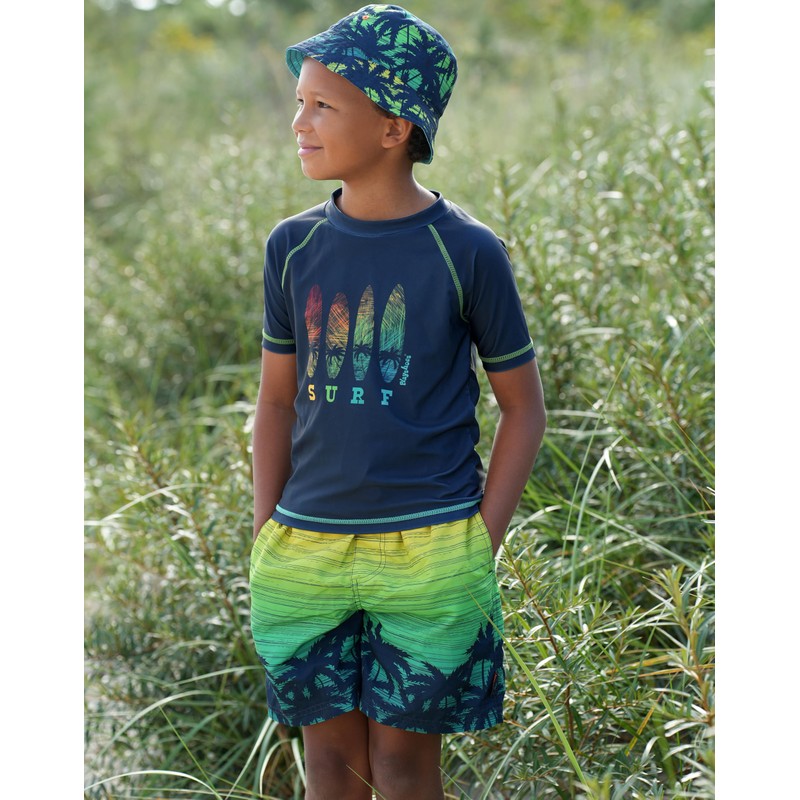Playshoes Boys 2-Piece Rash Guard Set, SURF, 110 - 116