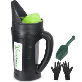 Yhtpouqe Yhtpouqe Hand held Spreader, Seed Spreader for Ice Melt, Grass Seed, Fertilizer Lawn and Garden. Multiple Adjustable Opening Sizes for Salt,Ice Melt, Up to 80 Oz