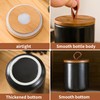 Black Ceramic Canister Set, 3pcs Ceramic Kitchen Canisters for Countertop
