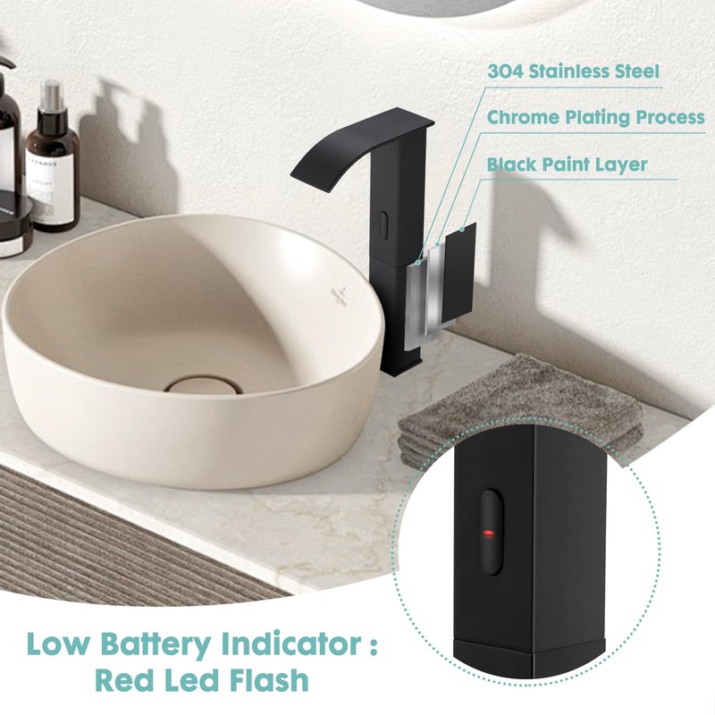 ZHIXINGKX Touchless Bathroom Sink Faucets for 1 Hole, Hands-Free Automatic