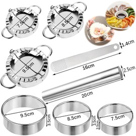 Wonton Dumpling Maker, Stainless Steel Wonton Cookie Cutter, Dumpling Maker, Wonton Maker, Dumpling Maker, Dumpling Wonton Cookie Cutter, 8-Piece Wonton Dumpling Maker Set