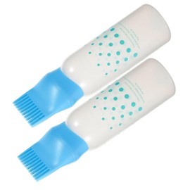 FRCOLOR 2 Pcs Comb Hair Dye Hair Oil Root Bottle Applicator for Hair Coloring Hair Coloring Applicator Bottle Root Bottle for Hair Oil Bottles for Hair Plastic Hair Care Shampoo Bottle