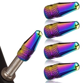 Set of 4 French Bike Dust Caps Valve Caps, Aluminium Bicycle Valve Cap, Wheel Tyre Valve Covers for Bicycle Tubes, Air Valve Caps Bicycle Tyres