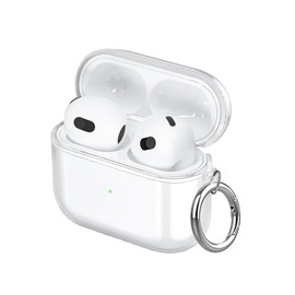 Aircawin for Airpods 4 Case Clear 2024,Full Protective Skin for Airpods 4th Generation Case Cover,Soft Transparent Shockproof TPU Protector for Airpods 4 Gen Cover with Keychain-Crystal