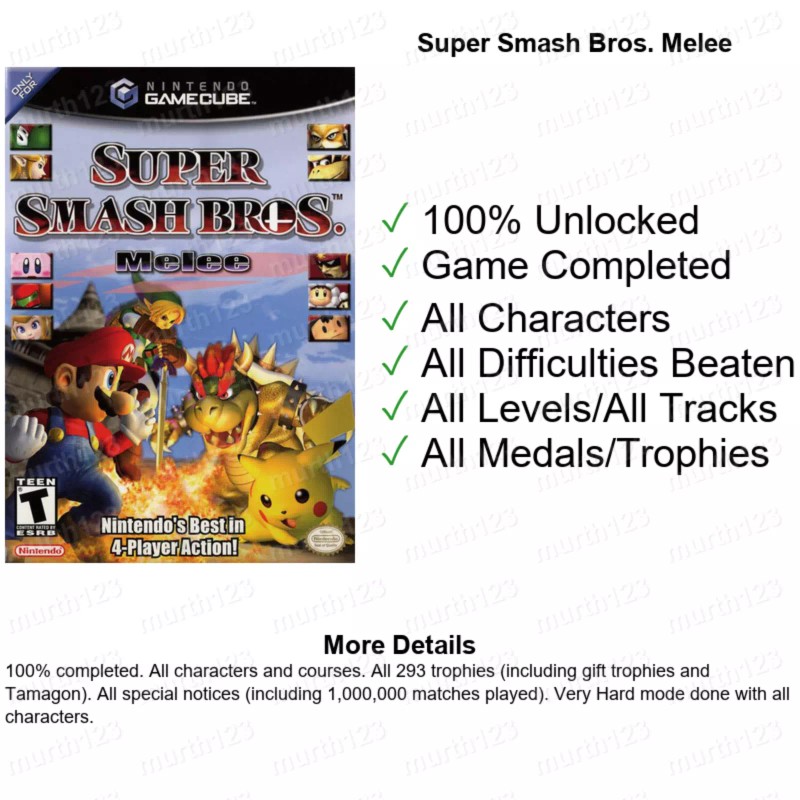 Unbranded Super Smash Bros Melee 100% Ṥave Gamecube Memory Card!