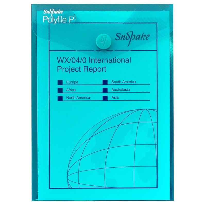 Snopake A7 Polyfile P Portrait Popper Wallet with Press Stud
