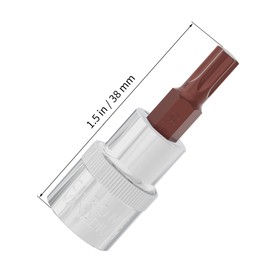 Skweawert 2 pcs 1/4" Drive x T30 38mm Length Torx Bit Socket, S2 Steel Bits CR-V Sockets Square Drive Auto Repair Use with Ratchet Wrench, Slide Bar, Extension Rod