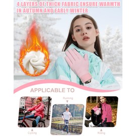 RIGWARL Upgraded Wool Winter Gloves for Cold Weather, Womens Gloves with TouchScreen, Thermal Warm Drving Glove for Running Hiking Walking Camping Skiing Biking Snow, Gifts for Women