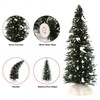20pcs Snowy Pine Trees Mini Christmas Trees Covered Snow with