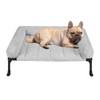 Veehoo Cooling Elevated Dog Bed + Removable Fluffy Plush Pillow